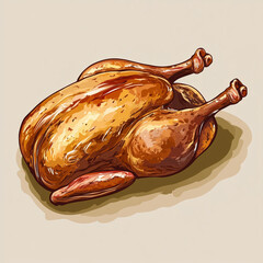 Wall Mural - roast chicken