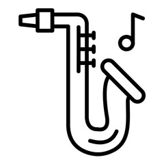 Wall Mural - Saxophone Icon