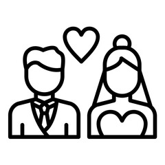 Sticker - Bride and Groom Icon