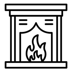 Poster - Cozy Fireplace Icon