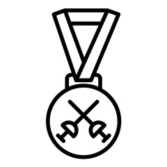 Wall Mural - Fencing Medal Icon