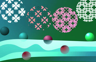 Fototapete - 
Abstract vector background with seamless geometric pattern of simple shapes. Stylish vector texture
