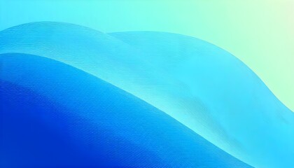 Aufkleber - Abstract waves in soft blue and green gradients