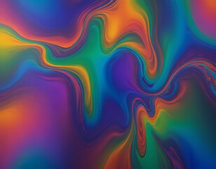 Wall Mural - Oil slick patterns with vibrant rainbow reflections.