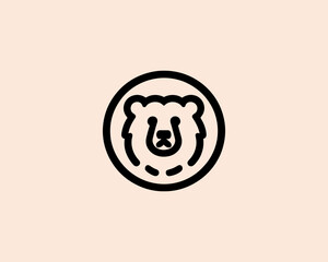 Bear logo design icon symbol vector illustration. 