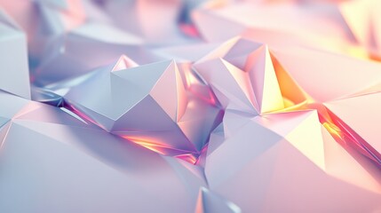 Poster - Abstract gradient with geometric shapes and glowing accents, representing modern technology concepts.
