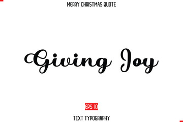 Leinwandbilder - Merry Christmas Saying in Stylish Typography Text Giving Joy