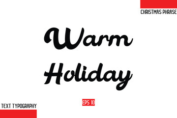 Leinwandbilder - Christmas Gift Text Saying Typography Warm Holiday.
