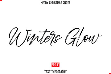 Leinwandbilder - Modern Stylish Typography Text Of Merry Christmas Saying Winters Glow