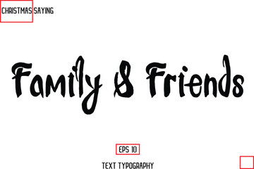 Leinwandbilder - Christmas Holidays Text Saying Typography Family & Friends