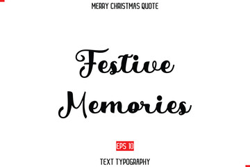 Leinwandbilder - Merry Christmas Saying in Stylish Typography Text Festive Memories