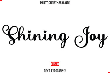 Leinwandbilder - Merry Christmas Quote in Cursive Text Typography Shining Joy