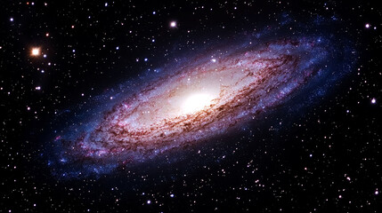 Wall Mural - Majestic Spiral Galaxy: A Cosmic Tapestry of Stars and Nebulae in the Vast Universe