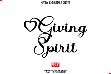 Leinwandbilder - Merry Christmas Quote in Stylish Typography Text  Giving Spirit