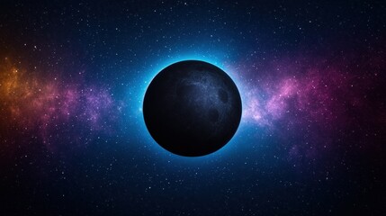 Wall Mural - Celestial Body in a Vibrant Nebula Cosmic Landscape