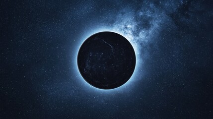 Wall Mural - Celestial Eclipse Earth in Cosmic Embrace