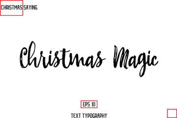 Leinwandbilder - Christmas Holidays Text Saying Typography Christmas Magic