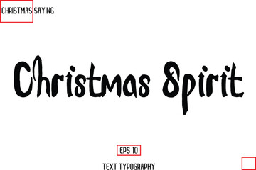Leinwandbilder - Christmas Holidays Text Saying Typography Christmas Spirit
