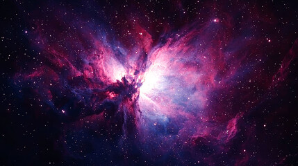 Wall Mural - Cosmic Nebula: A breathtaking view into the vibrant heart of a distant galaxy, showcasing the stunning colors and celestial wonders of the universe.