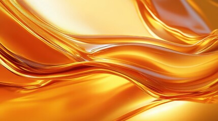 Poster - Captivating Flowing Gold Liquid Abstract Background with Soft Curves and Smooth Texture for Artistic and Modern Designs