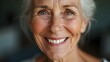 © Shahina - Radiant Senior Woman Portrait, Close-up of Confident Smile, Aging Gracefully, Wrinkles and Character