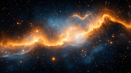 Wall Mural - Cosmic Nebula: A Celestial Tapestry of Stars and Gas in the Vast Universe