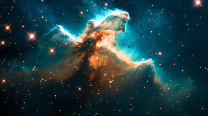 Wall Mural - Cosmic Nebula: A Celestial Tapestry of Stars and Gas