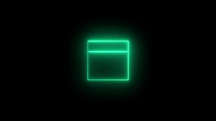 Scanning concept. Scanning the QR code icon animation, QR code being scanning concept. lock secure security icon. neon line scanning animation on black background.