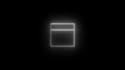 Scanning concept. Scanning the QR code icon animation, QR code being scanning concept. lock secure security icon. neon line scanning animation on black background.
