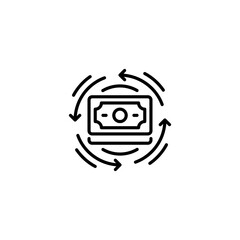 Poster - Cash Flow line icon. Universal creative premium symbol. Vector sign icon logo template. Vector illustration