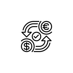 Poster - Money Exchange line icon. Universal creative premium symbol. Vector sign icon logo template. Vector illustration