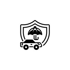 Poster - Car Insurance line icon. Universal creative premium symbol. Vector sign icon logo template. Vector illustration