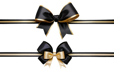 Wall Mural - set of ribbon bow on a transparent background