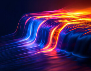 Wall Mural - Neon Flow Abstract