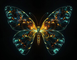 Canvas Print - Glowing Butterfly