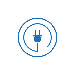 Plug icon Line Art Logo set