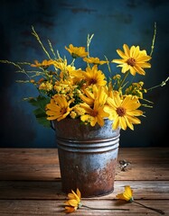 Wall Mural - bouquet of yellow flowers