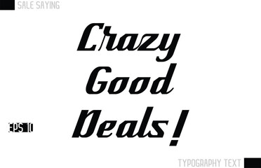 Wall Mural - Typography Lettering Sale Design For Advertising Crazy Good Deals!