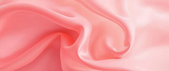 Poster - elegant pink silk fabric flowing smoothly: luxury textile background
