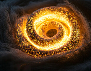 Wall Mural - Glowing Spiral Art