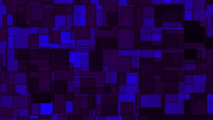 Poster - Abstract Composition of Deep Blue and Purple Geometric Shapes with Intricate Patterns and Textures