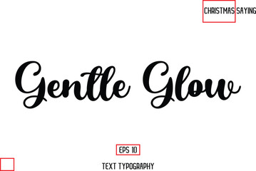 Aufkleber -  Gentle Glow Christmas Text Saying Cursive Typography Lettering