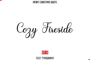 Aufkleber - Cozy Fireside Merry Christmas Saying in Stylish Typography Text