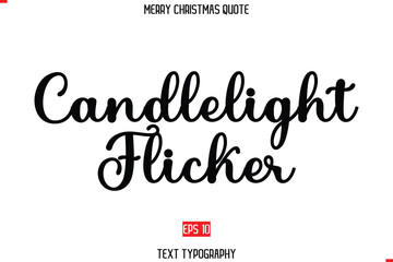 Aufkleber - Merry Christmas Quote in Stylish Typography Text Candlelight Flicker