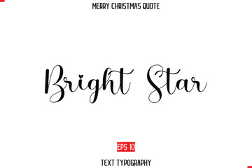 Aufkleber - Merry Christmas Quote in Stylish Typography Text Bright Star