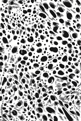 Poster - Abstract Leopard Print:  A stylish, monochrome textile design featuring an abstract interpretation of a leopard's spots. Perfect for fashion, home decor, and graphic design projects.