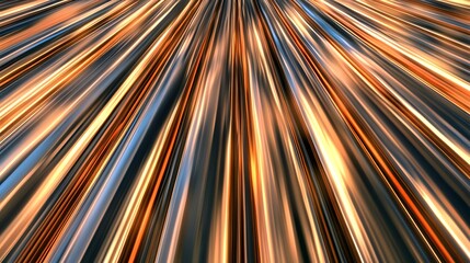 Fototapete - Stunning Abstract Background of Radiating Light Lines in Warm Tones of Orange, Gold, and Blue Creating an Energetic and Dynamic Vibe for Modern Designs