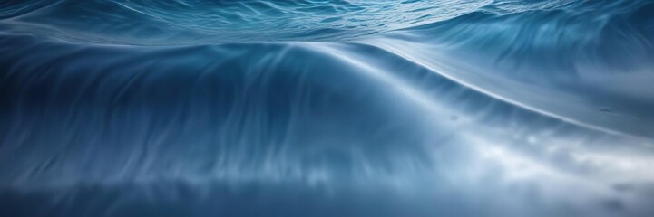 shimmering blue ombre wave on a metal surface with depth and dimension , layered, dimension, metalli