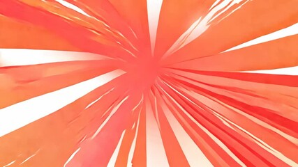 Poster - Dynamic Cartoon Stripes: Bright Red Animation Burst