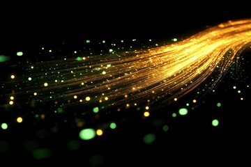 Poster - optic fiber cable connection creates a mesmerizing technology background, with its intricate web of glowing fibers intertwining to form a futuristic network, evoking a sense of innovation, hd image